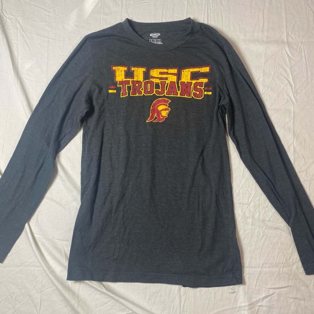 Concepts Sport USC Trojans Long Sleeve Sleep T-Shirt Charcoal Size S (1363)